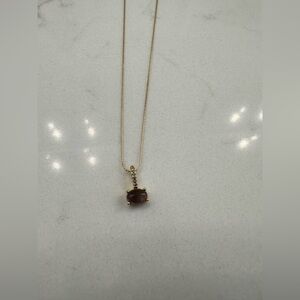 Anthropologie Serefina Gold Necklace with purple Stone
